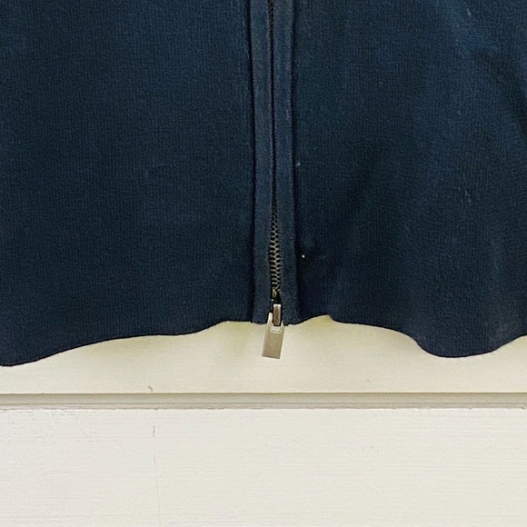 Womens XL 18-20 Lands End Cardigan Sweater Full Zip Black Knit Mock Neck - Picture 3 of 7